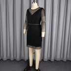 Tassel V-neck dress
