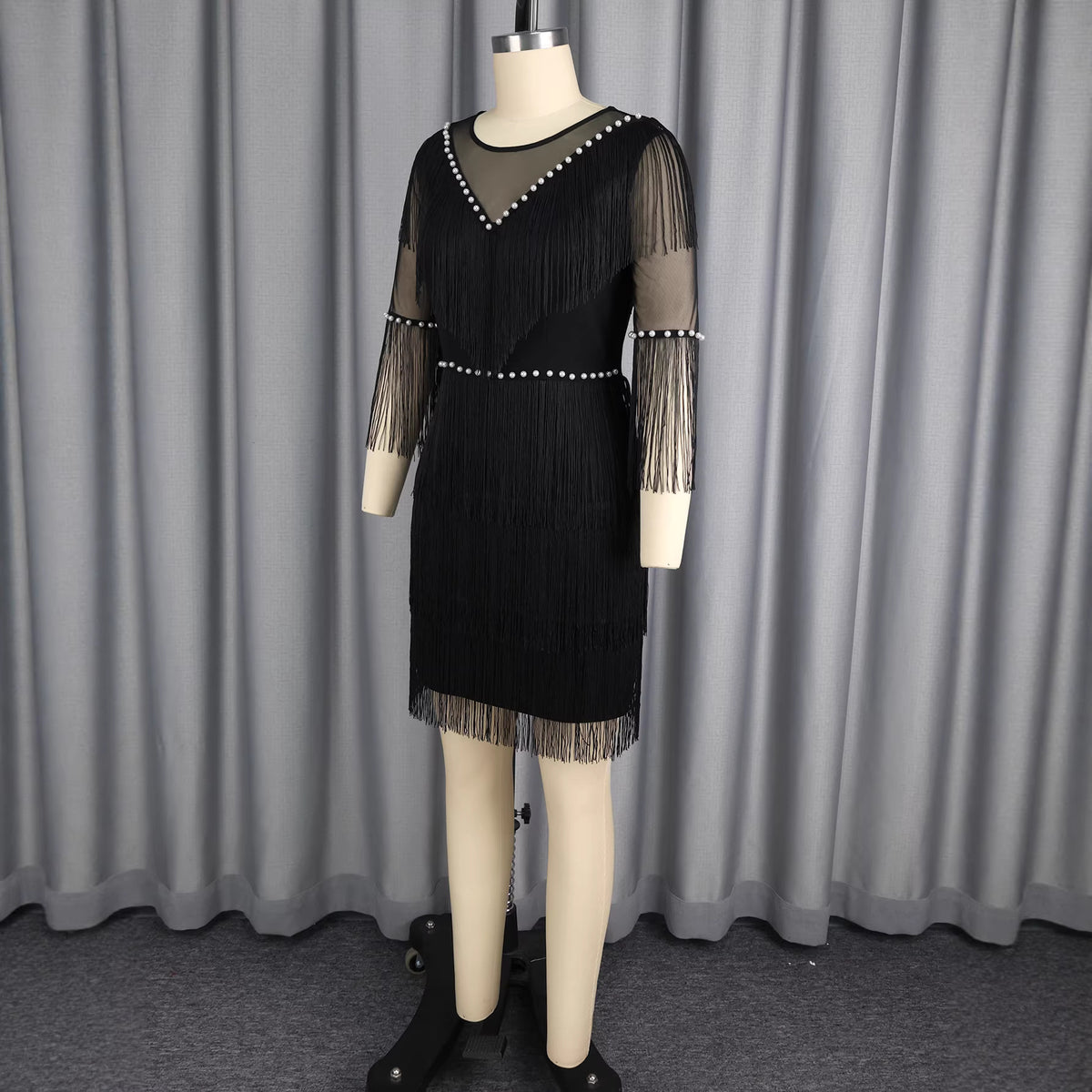 Tassel V-neck dress