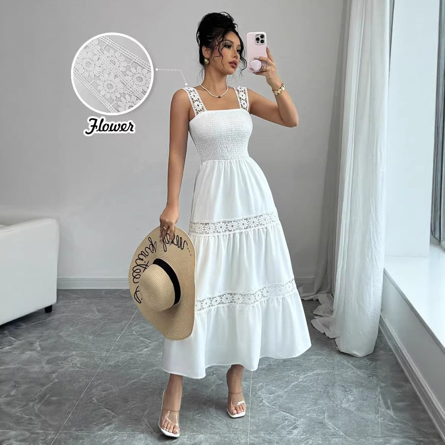 Strap A-line skirt dress