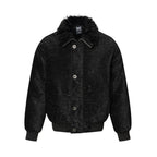 Casual Men's Loose Fit High Collar Fur Trim Cotton Padded Baseball Jacket