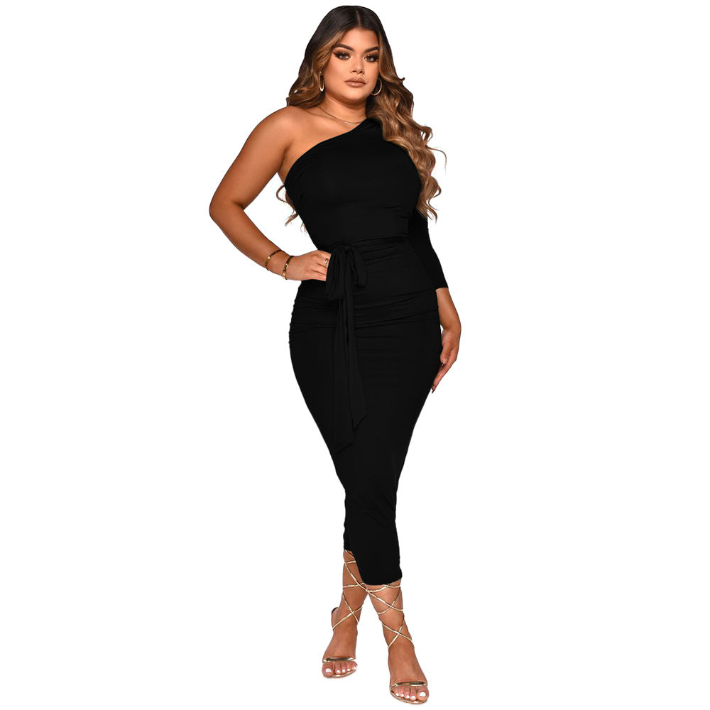 One shoulder dress
