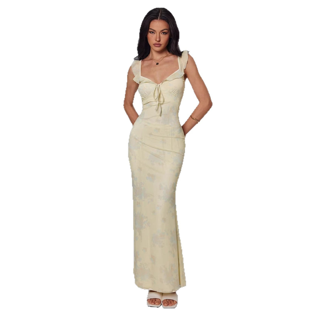 V-neck sleeveless dress