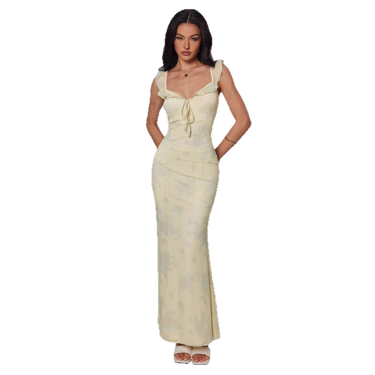 V-neck sleeveless dress