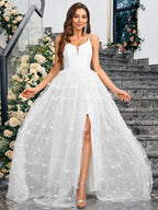 Summer new mesh dress V-neck back tie solid color elegant and graceful dress
