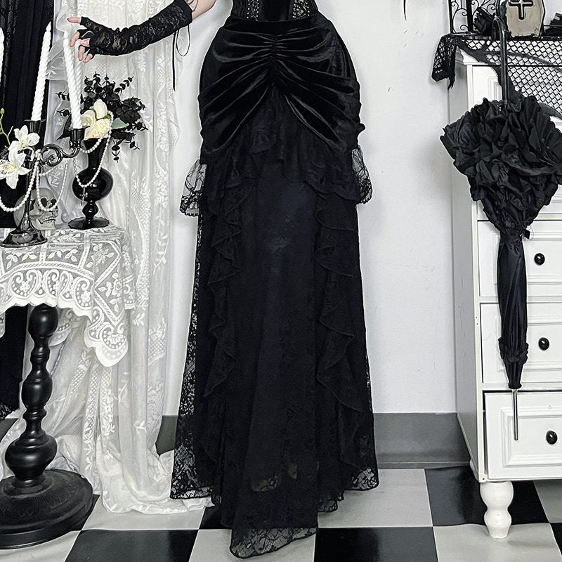 Subculture Victoria Velvet Banquet Evening Dress Skirt