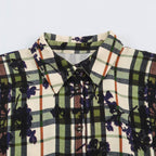 Printed shirt style waistband dress