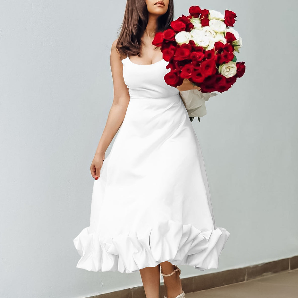 Strap A-line dress