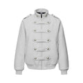 Men's Streetwear Double-Breasted Stand Collar Padded Jacket Oversized Casual Coat