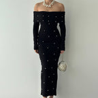 Dingzhu One Shoulder Slimming Evening Dress