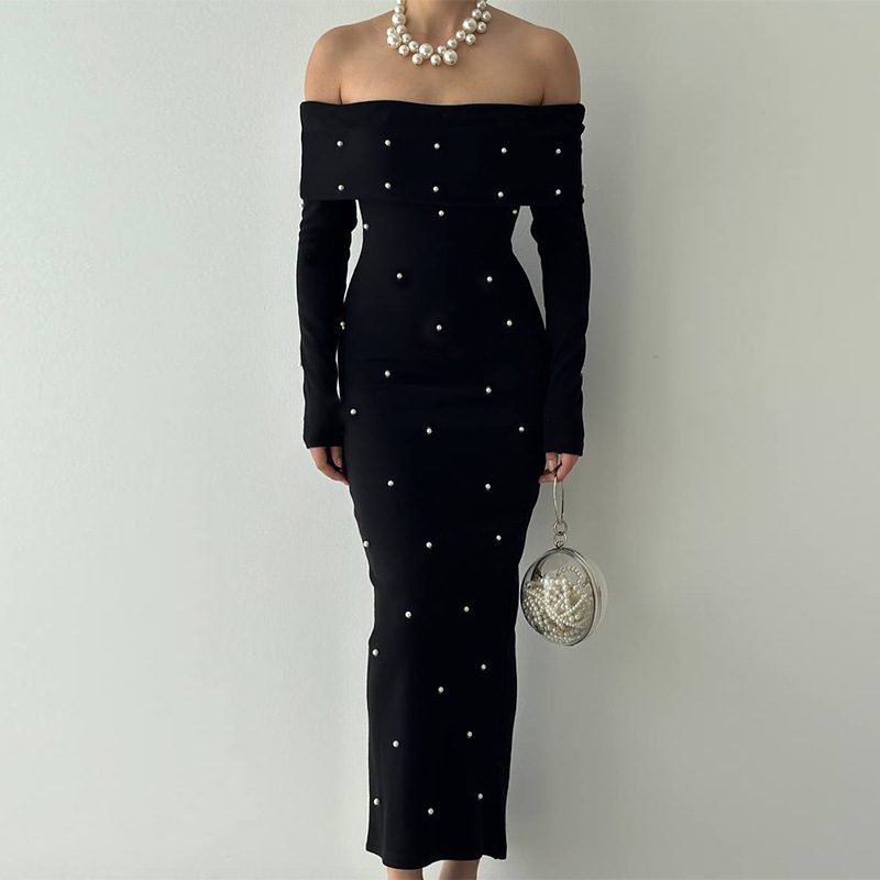 Dingzhu One Shoulder Slimming Evening Dress