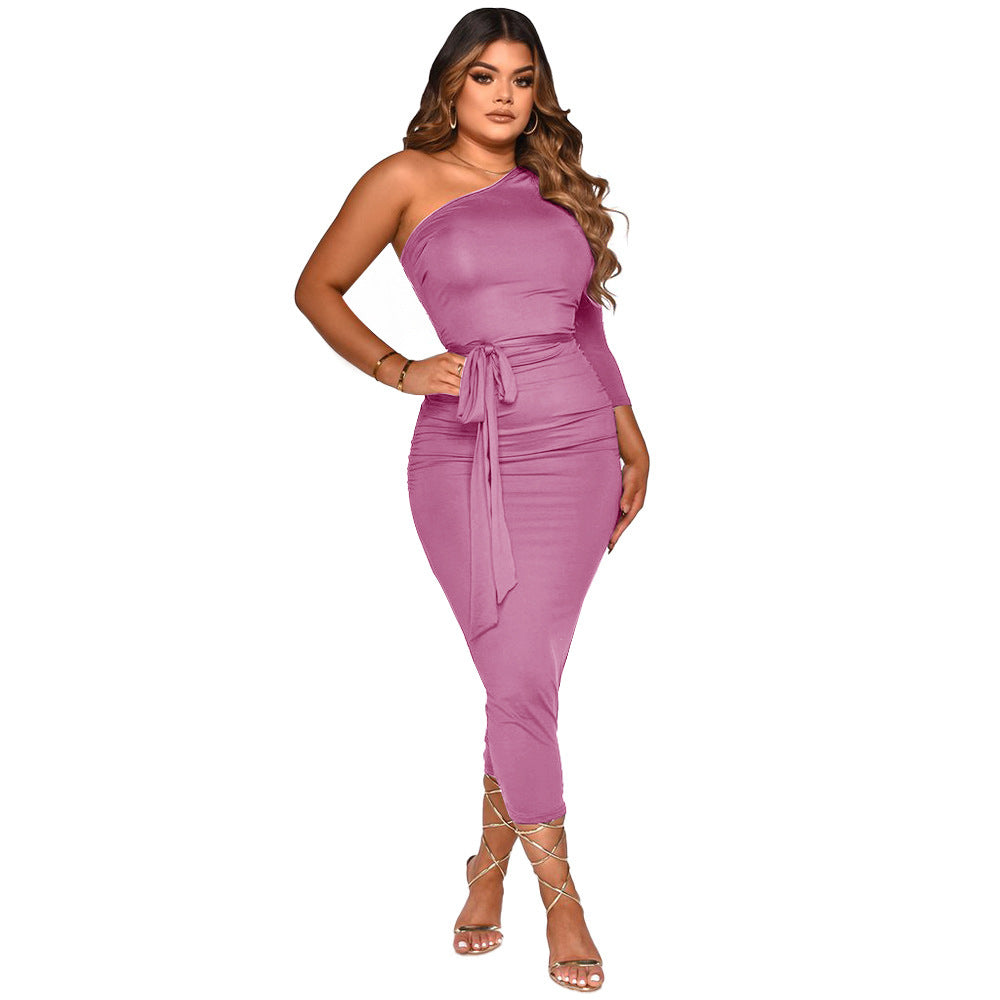 One shoulder dress