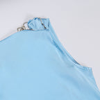 Open Back Diamond Chain Long Dress