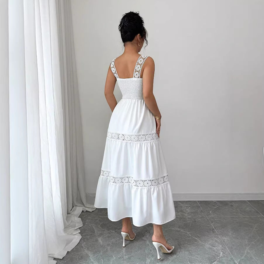 Strap A-line skirt dress