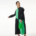 Women's dress with contrasting colors