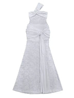 Lace One-Shoulder Maxi Dress