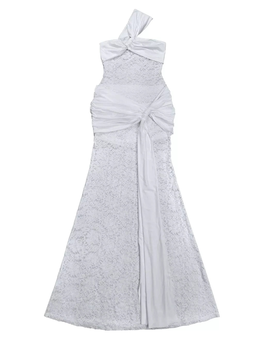 Lace One-Shoulder Maxi Dress