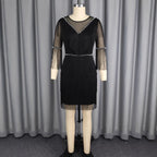 Tassel V-neck dress