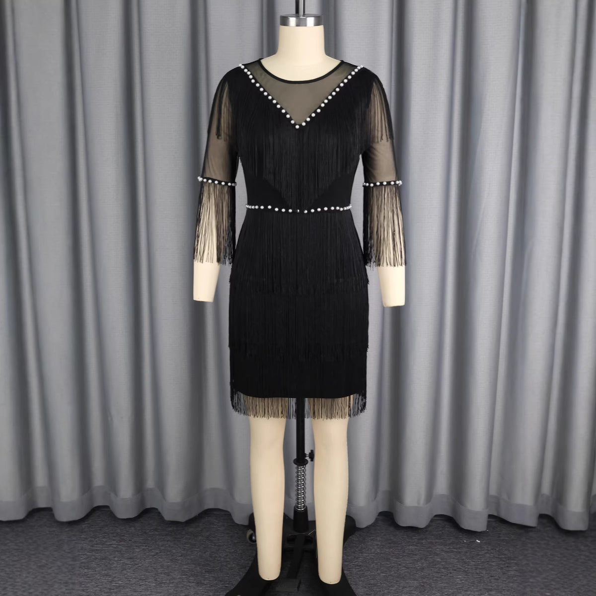 Tassel V-neck dress