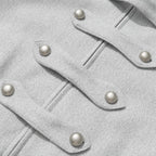 Men's Streetwear Double-Breasted Stand Collar Padded Jacket Oversized Casual Coat