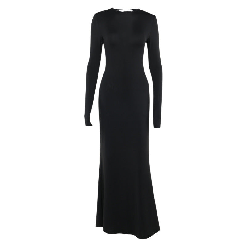 Tie-Front Long Dress for Women