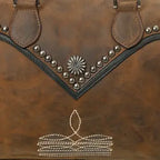 Rustic Mesa Ridge western purse showcasing elegant leather texture, sturdy handles, and timeless western fashion design.
