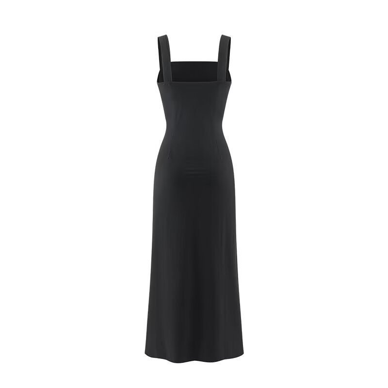 French style slim fit tied formal dress