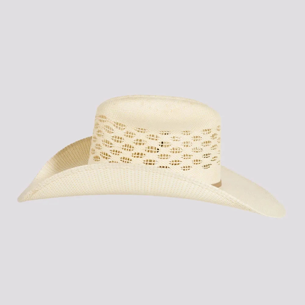Women’s Vented Crown Woven Bangora Straw Cowgirl Hat
