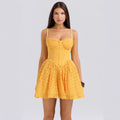 Backless A-line fluffy dress short princess dress