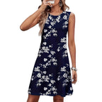 Clothing  Casual Printed Sleeveless Dress for Women Daily WearStreet StyleMini Dress