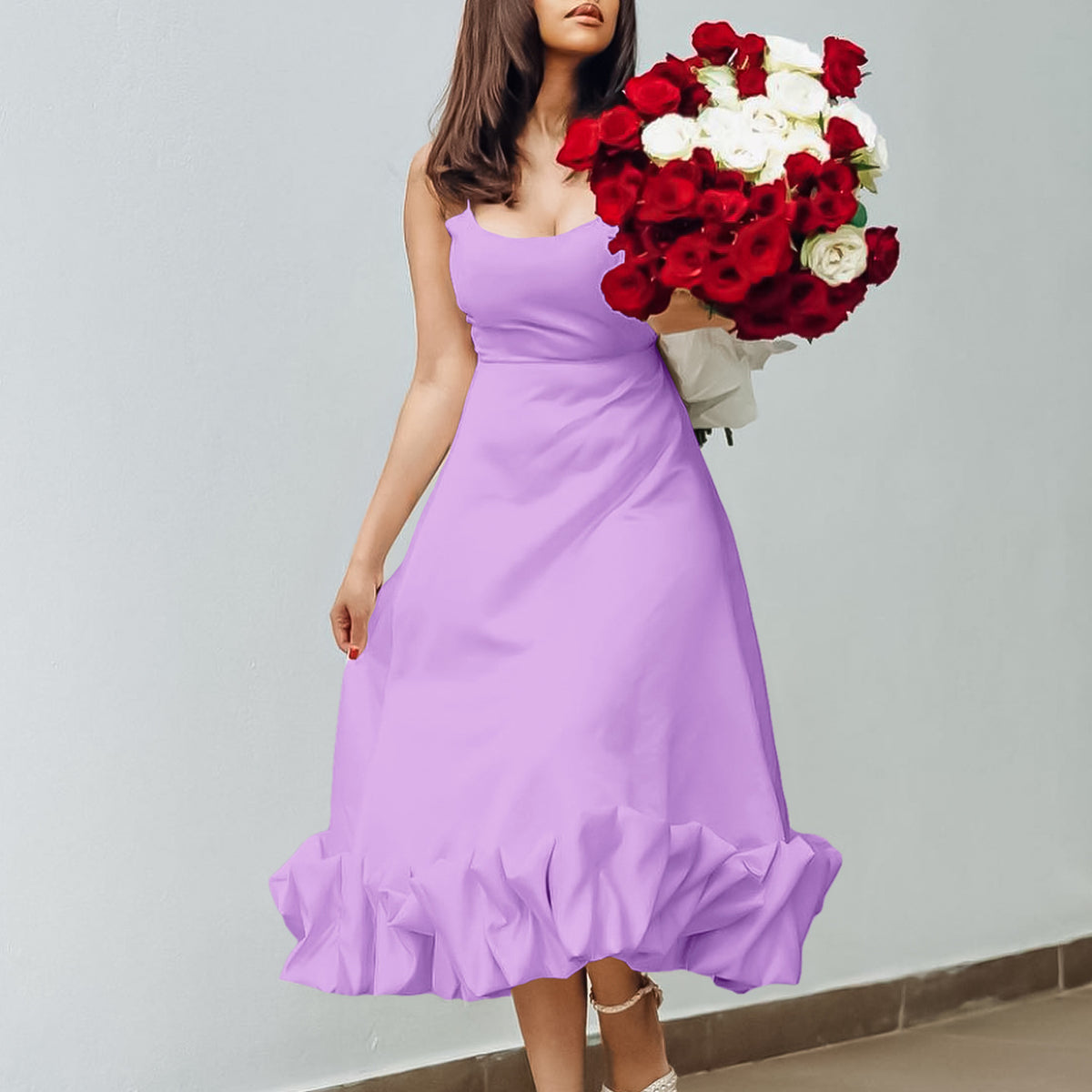 Strap A-line dress