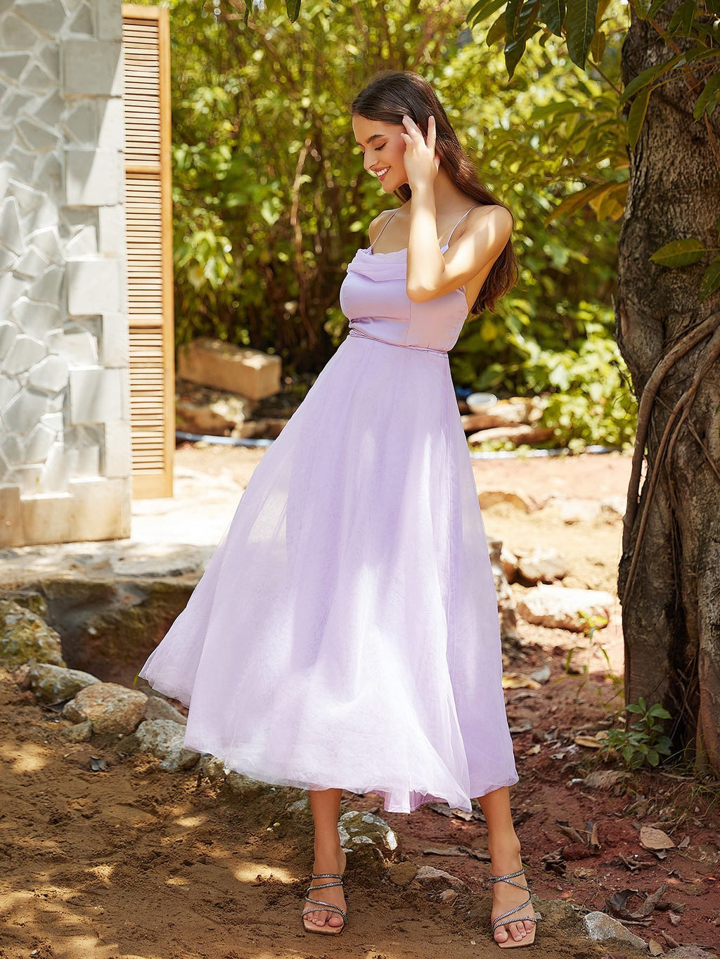 Evening Dress Purple Strapless Dress New Formal DressForeign Trade
