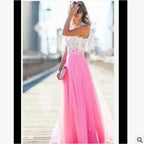 Lace patchwork sleeveless dress