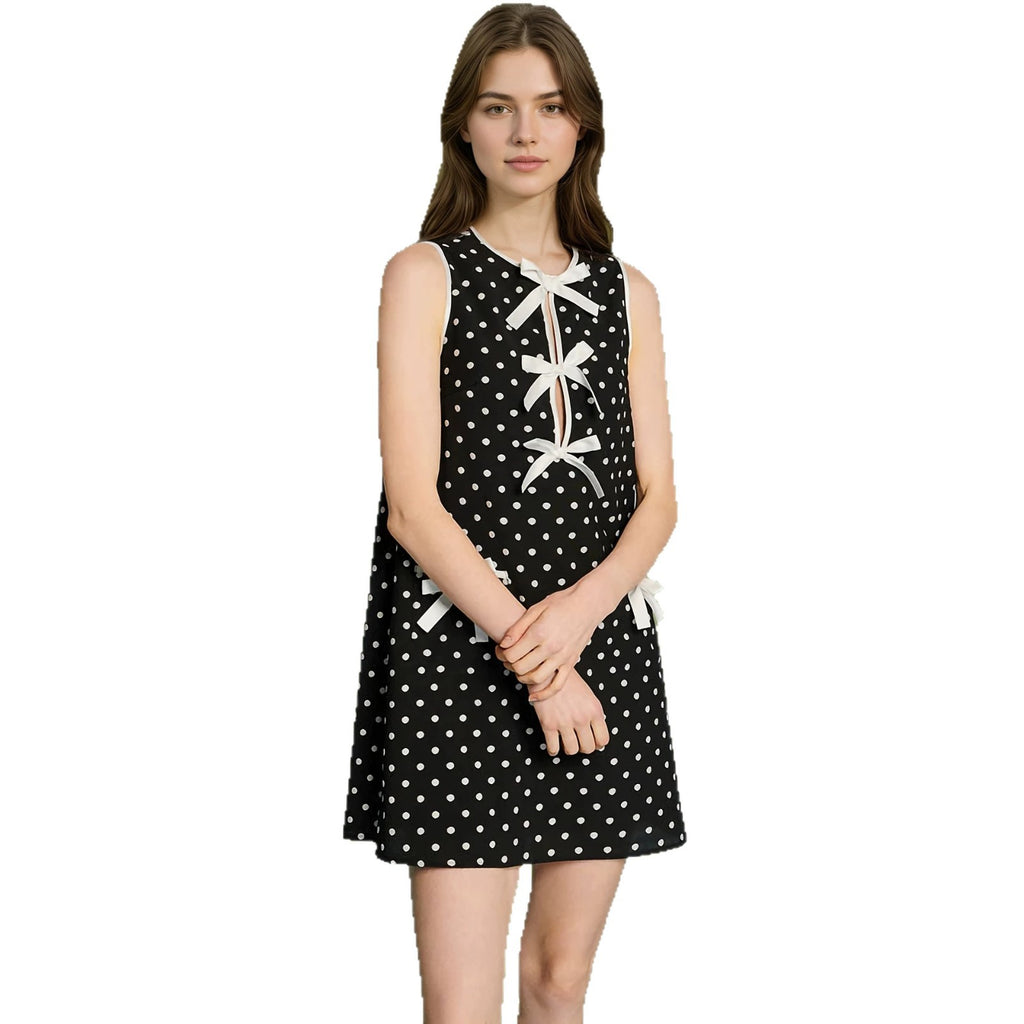 Wave pattern sleeveless dress
