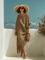 New Casual Beach Travel TK Comfortable Fringe V-neck Sexy Atmosphere Dress