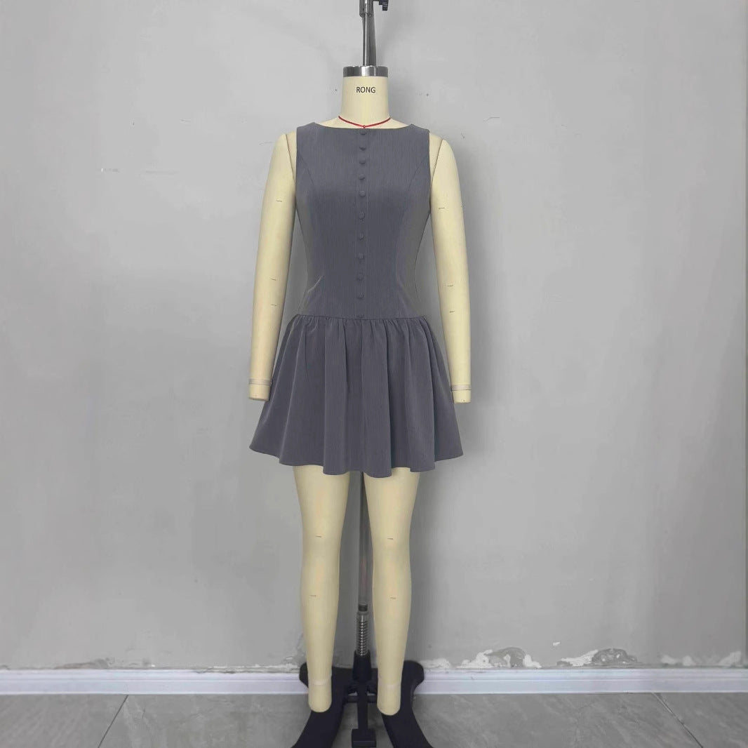 Ladies' sleeveless A-line dress