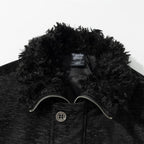 Casual Men's Loose Fit High Collar Fur Trim Cotton Padded Baseball Jacket
