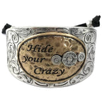 Hide Your Crazy Bullet Western Bracelet Cuff