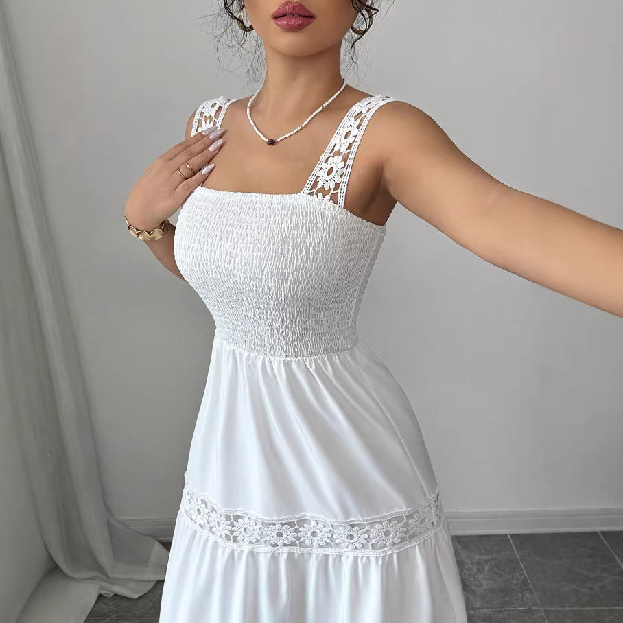 Strap A-line skirt dress