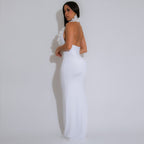 Off-the-Shoulder Backless Evening Dress