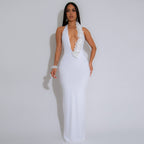 Off-the-Shoulder Backless Evening Dress