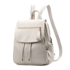Soft leather backpack travel bag