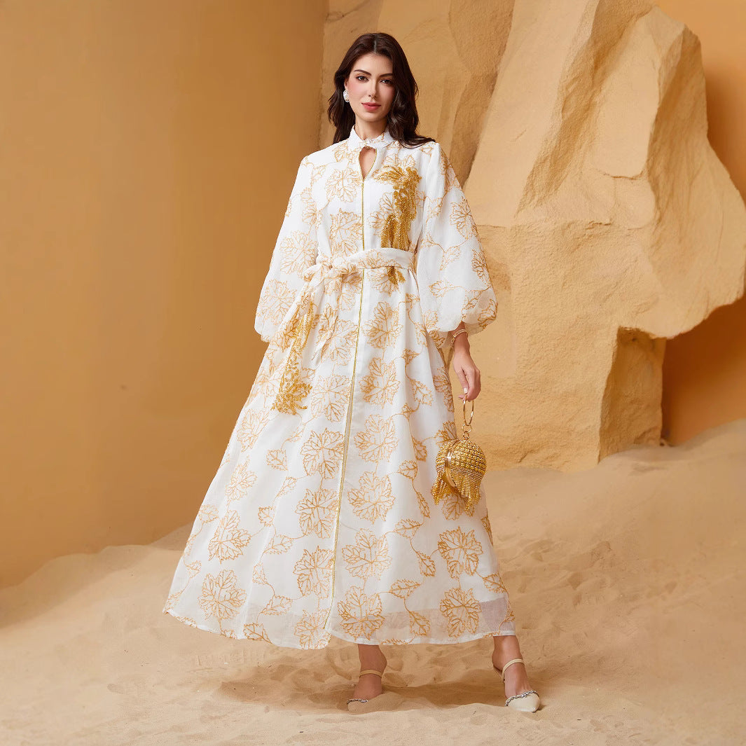 Bubble sleeve loose dress
