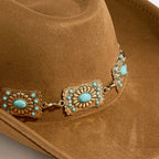 Brown Felt cowboy hat for women