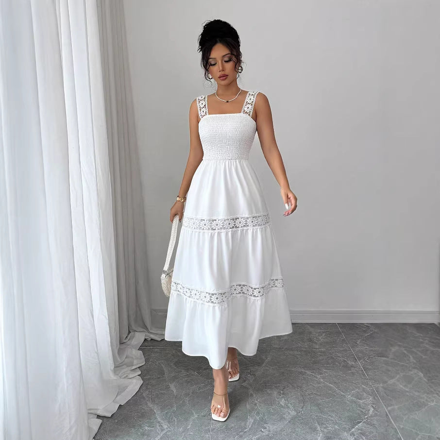 Strap A-line skirt dress