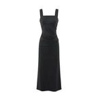 French style slim fit tied formal dress