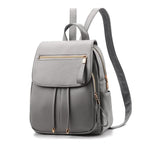 Soft leather backpack travel bag
