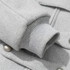 Men's Streetwear Double-Breasted Stand Collar Padded Jacket Oversized Casual Coat