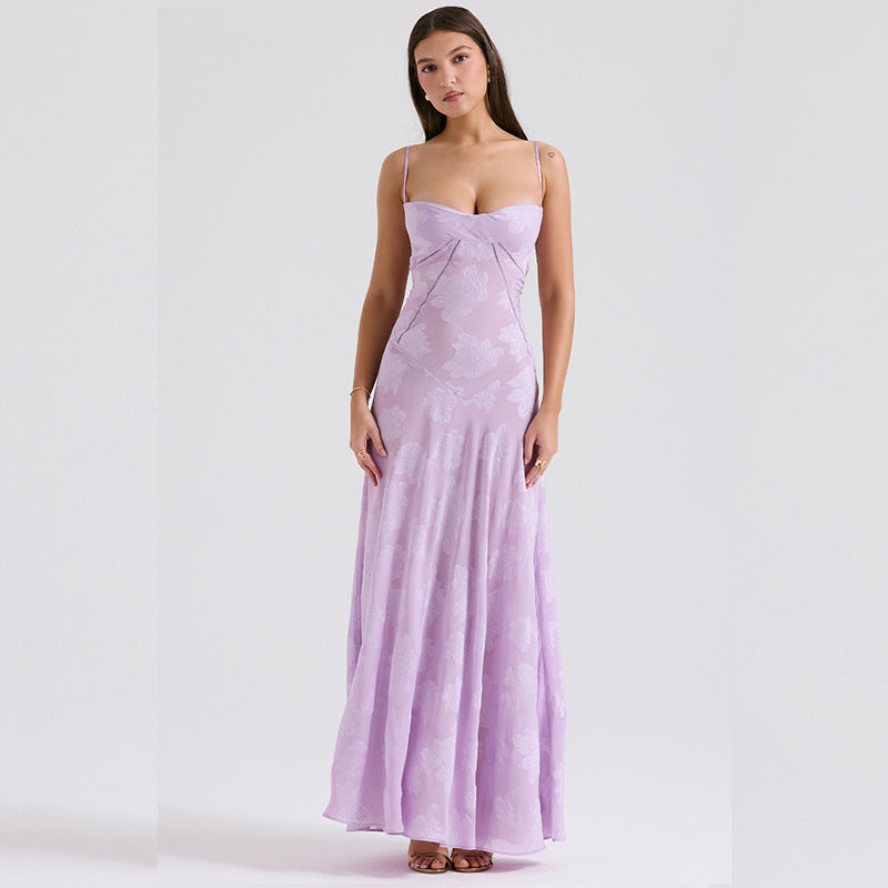 Backless Square Neck Dress for Women