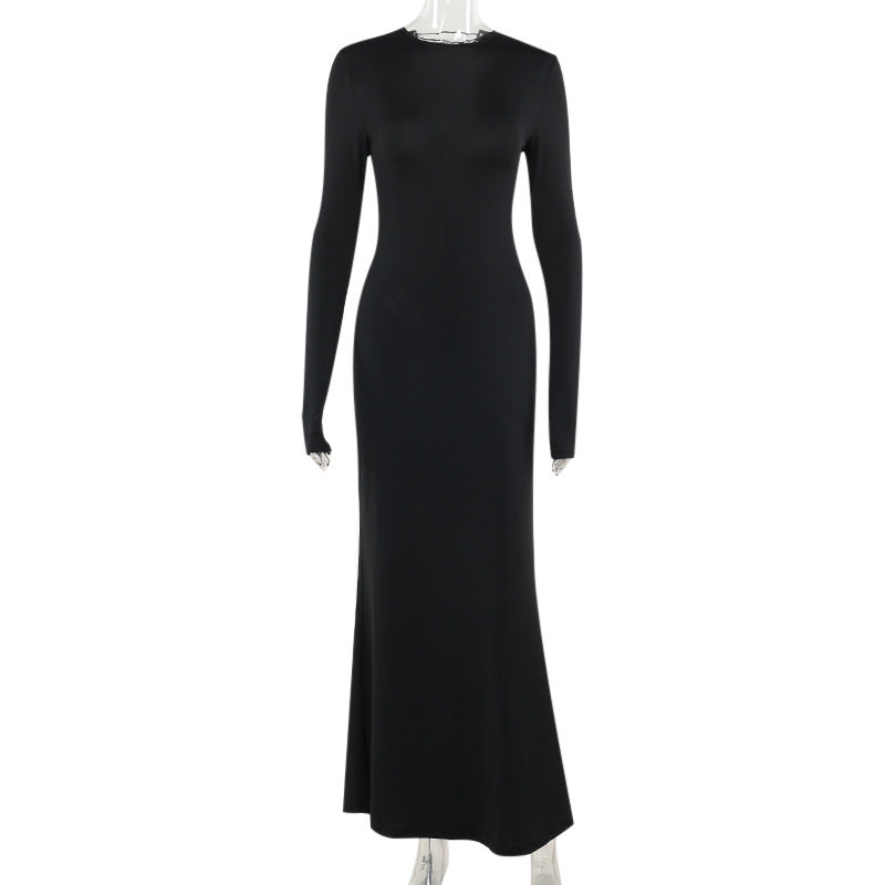 Tie-Front Long Dress for Women