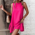 Round neck sleeveless dress
